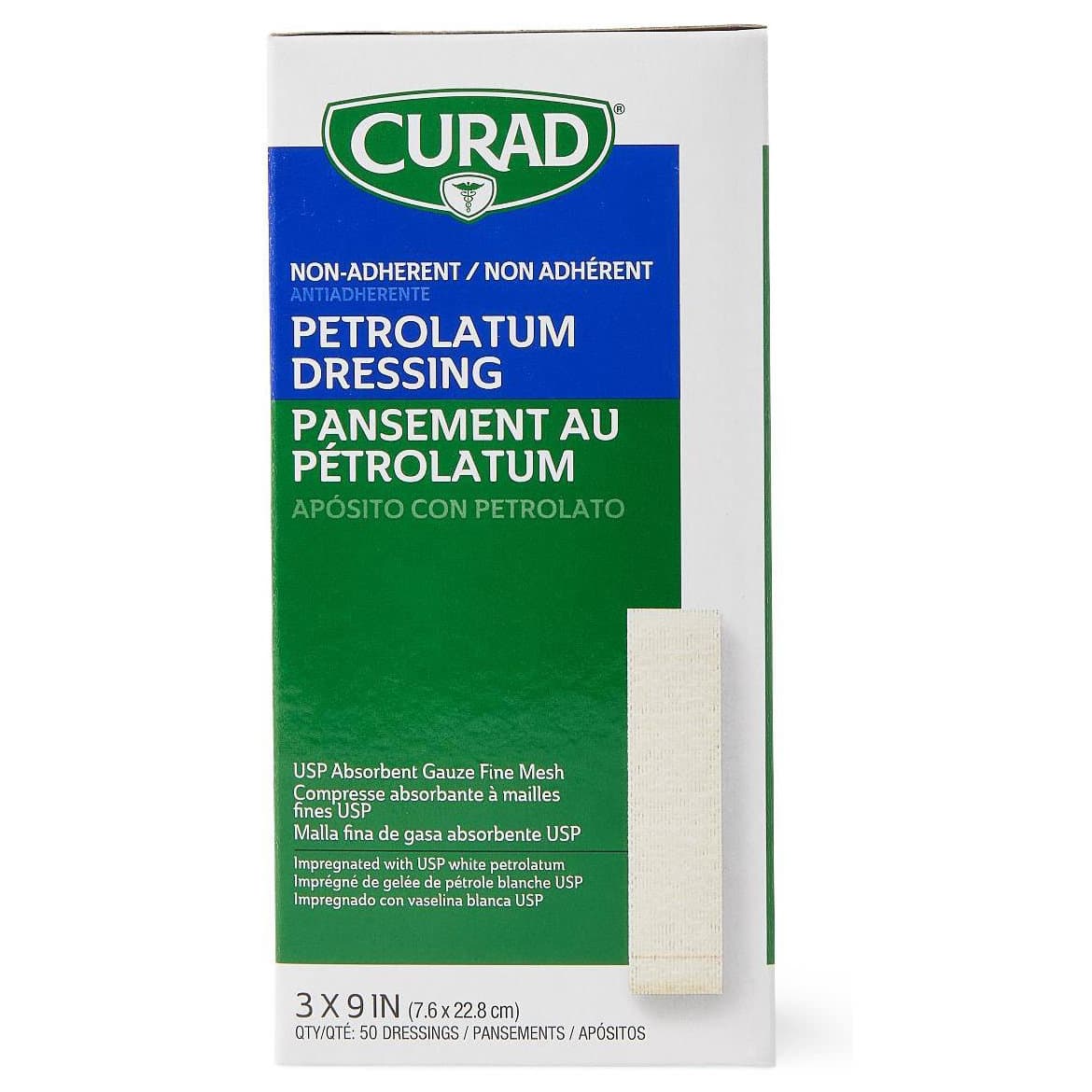 Curad Non-Adherent Petrolatum Gauze Dressing