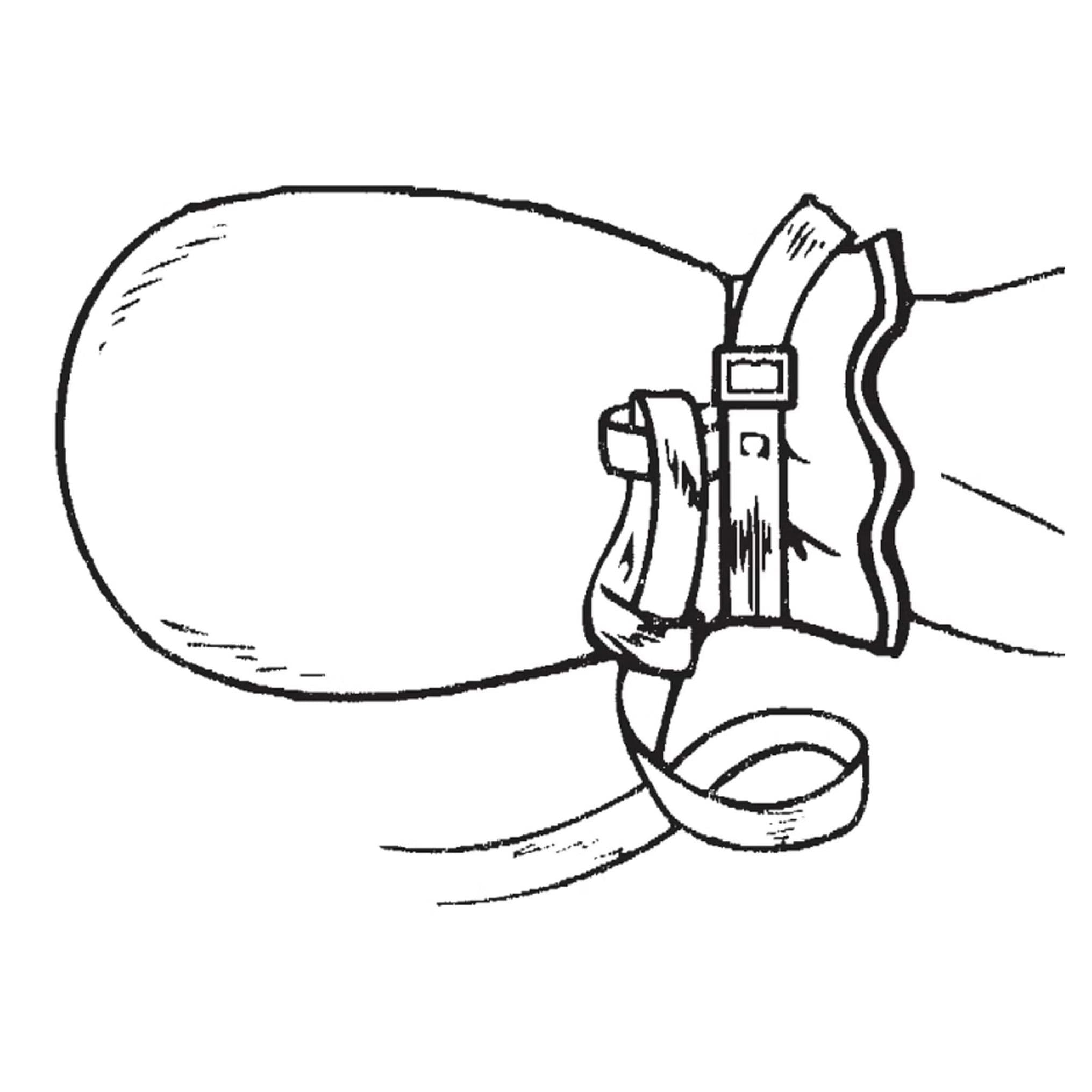 Skil-Care Tie Strap Hand Control Mitt, One Size Fits Most, White, Mesh-Padding, with Strap - Pair - Image 3