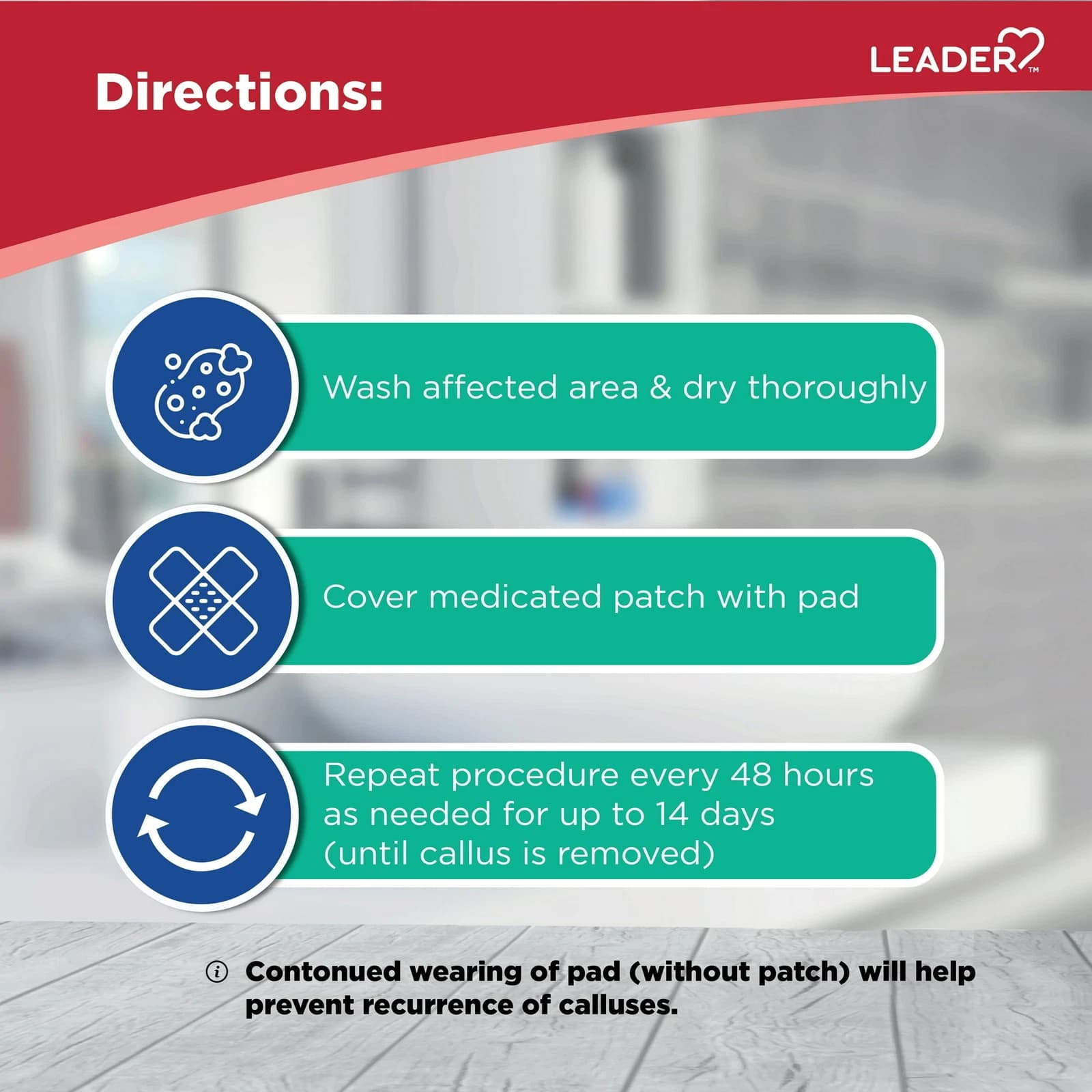 Leader Callus Removers Medicated Patches + Protective Pads - Each - Image 3