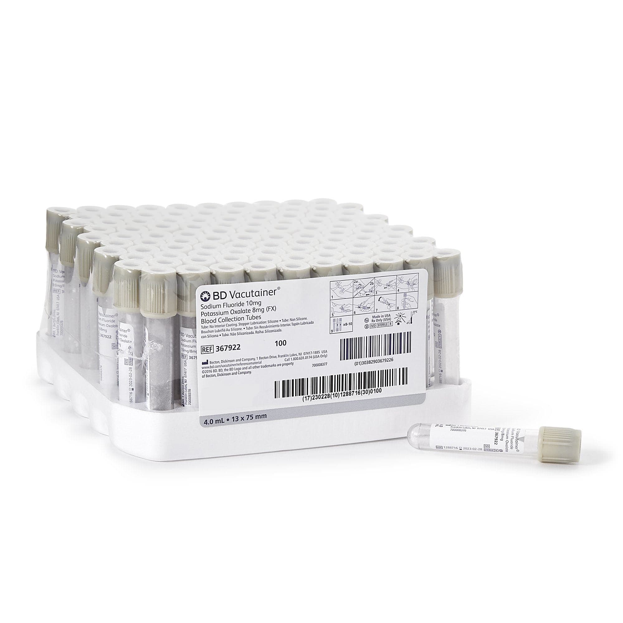 BD Vacutainer Venous Blood Collection Tube, 13 x 75 mm, 4 mL - Case of 1000 - Image 1