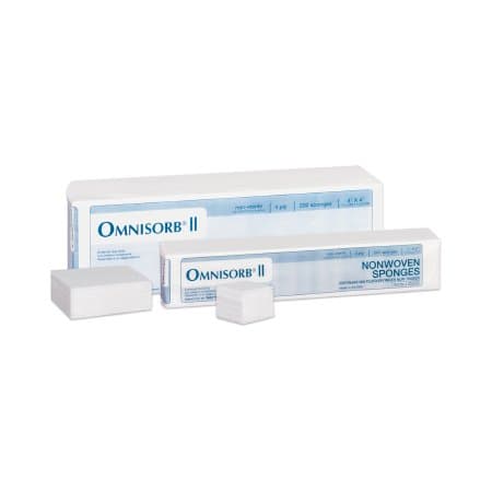 Omnisorb Nonwoven Sponge White 4-Ply Square NonSterile, 4 x 4 Inch - Bag of 200 - Image 1