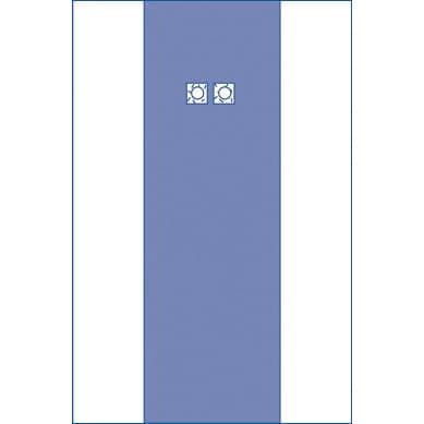 Sterile Femoral Angiography Surgical Drape with 2 Windows, 80 x 125 Inch - Each - Image 1