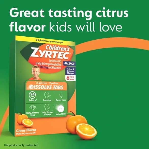 Children’s ZYRTEC Dissolve Tabs with 10 mg - 24 Count - Image 2