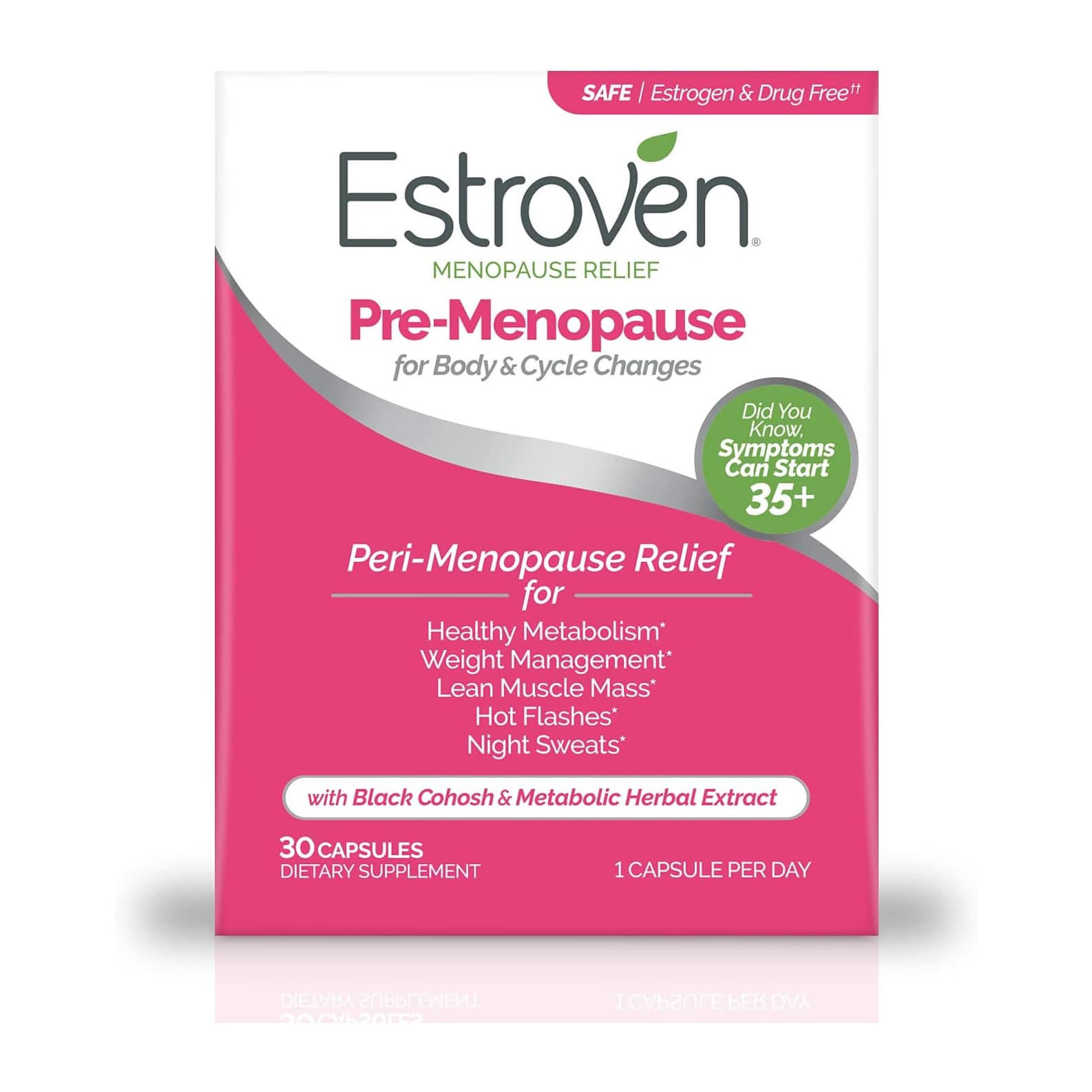 Estroven Menopause Relief Bundle with Pre-Menopause Capsules, 30 Count - Each