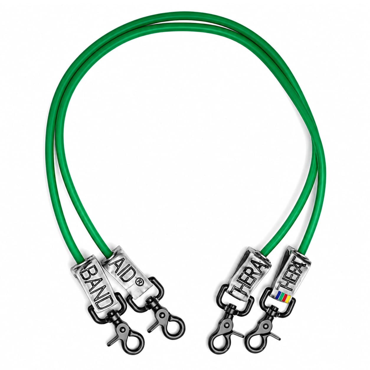 TheraBand 18 Inch Replacement Green Tubing with Clips - Pair - Image 1