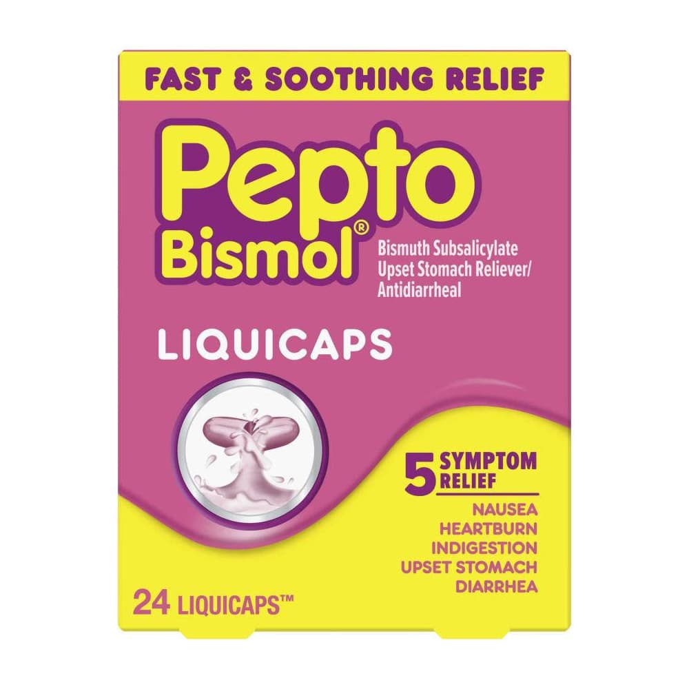 Pepto Bismol LiquiCaps, Bismuth Subsalicylate, 24 Count - Each - Image 1