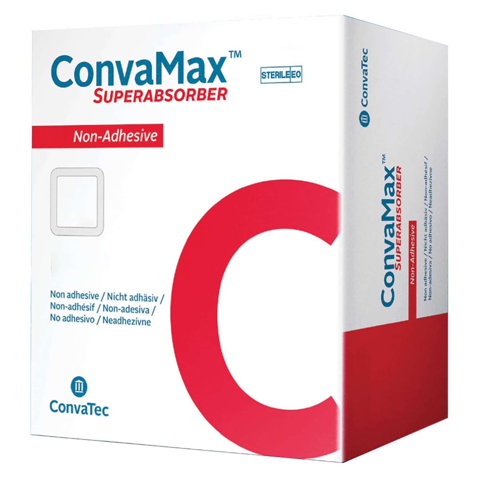 ConvaTec ConvaMax Superabsorber Adhesive Wound Dressing, 4" x 4" - Box of 10 - Image 1