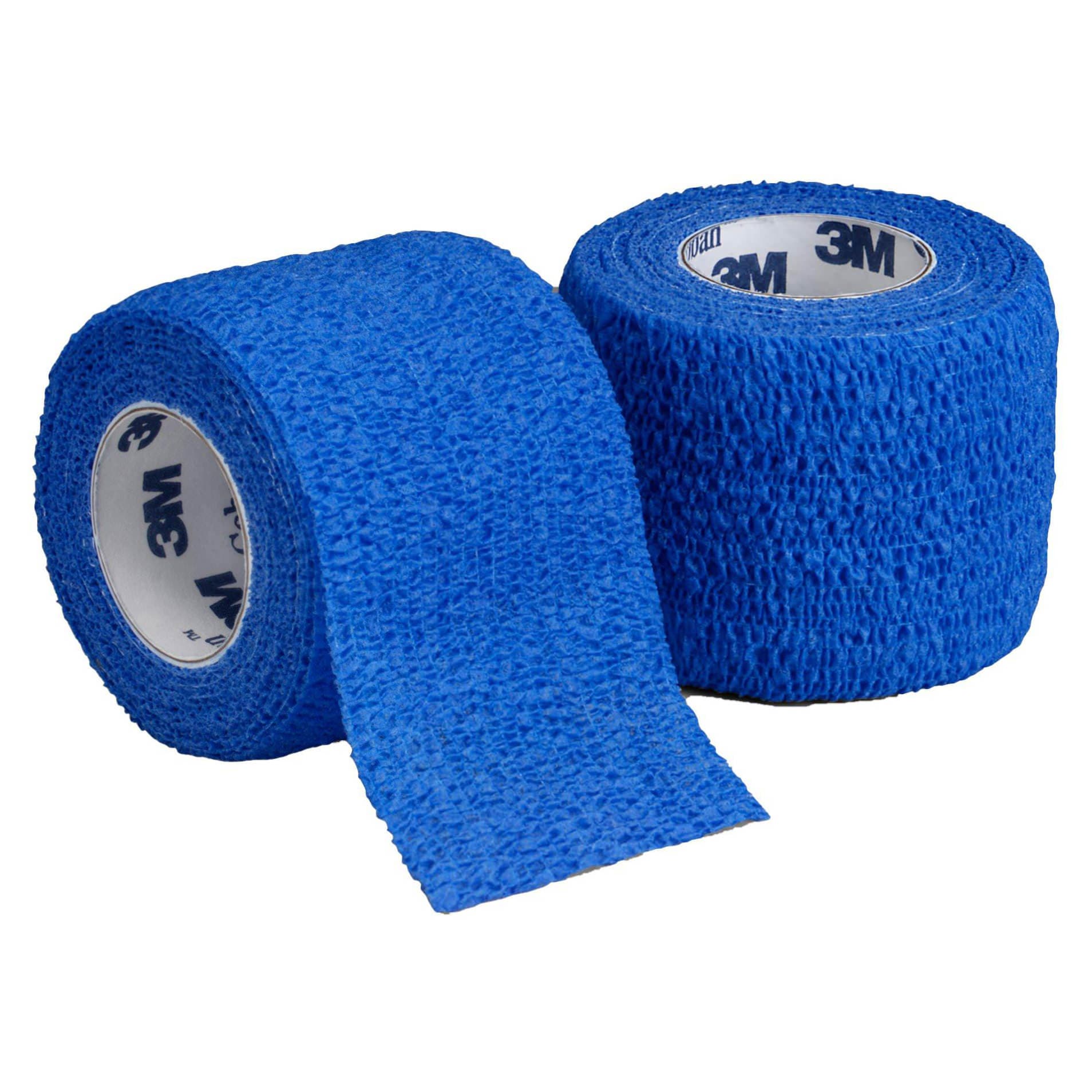 3M Coban Standard Compression Self-Adherent Wrap, NonSterile, Blue, 3 Inch x 5 Yard - Each - Image 1