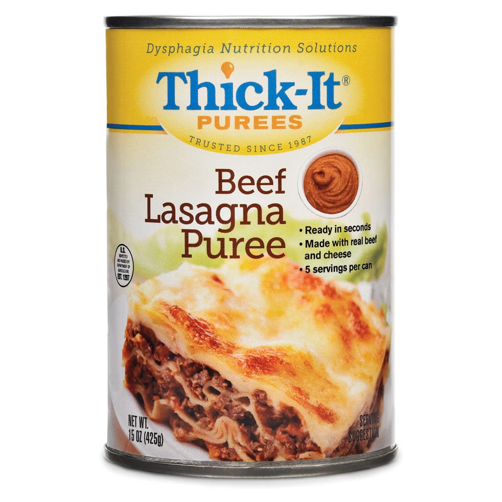 Thick-It Puree, Beef Lasagna, 15 oz - Case of 12 - Image 1