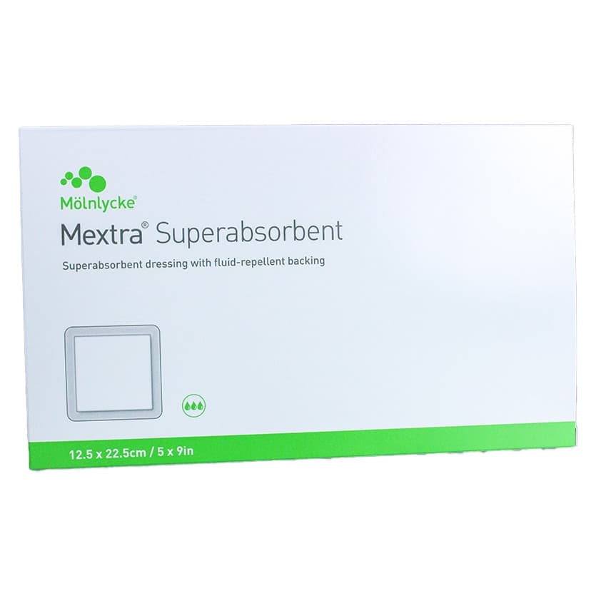 Mextra Superabsorbent Wound Dressing, 5 x 9 Inch - Box of 10 - Image 1