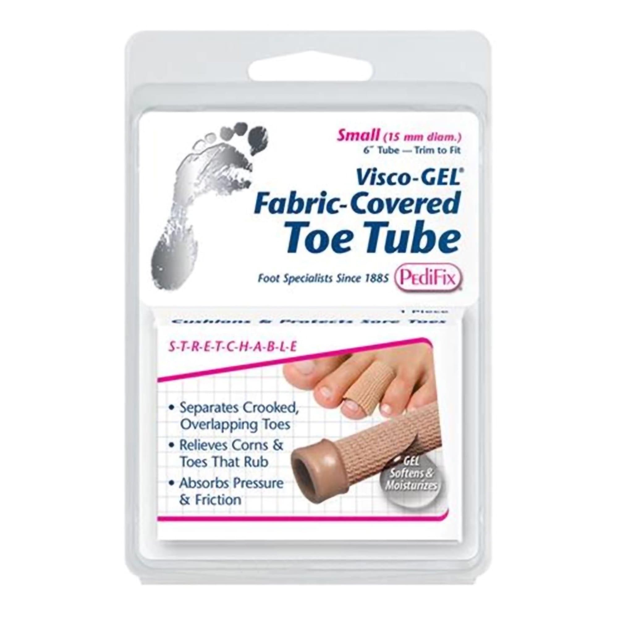 Pedifix Visco-Gel Fabric-Covered Pull-On Toe Tube - Package of 3 - Image 3