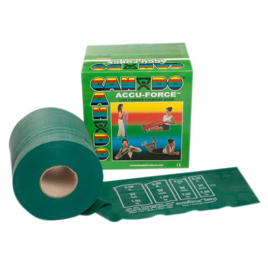 CanDo AccuForce Exercise Band, 50 yard, Green, Medium - Image 1