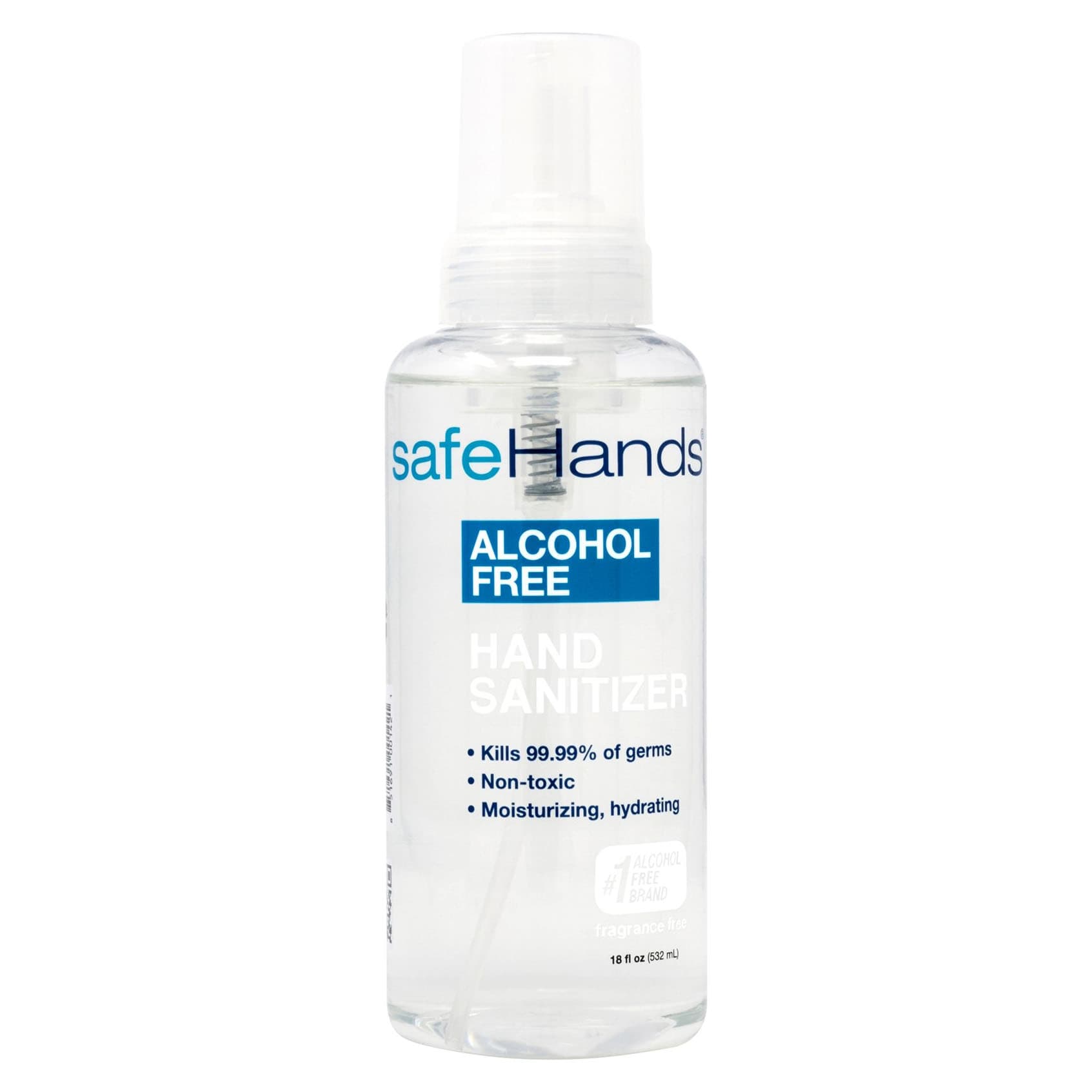 safeHands Alcohol-Free Hand Sanitizer BZK Foaming Pump Bottle, 18 oz - Each - Image 1