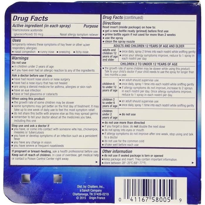 Nasacort Allergy Relief Nasal Spray - Each - Image 2