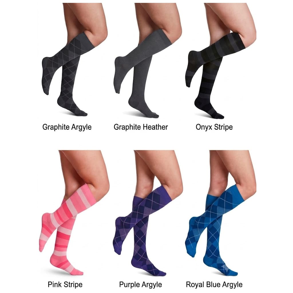 Sigvaris Women Microfiber Shades Calf High Compression Socks, 15-20mmHg - Image 1