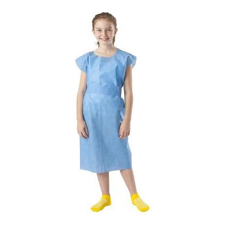 Medline Disposable Tissue-Poly-Tissue Pediatric Gown, 21 x 36 Inch - Case of 50
