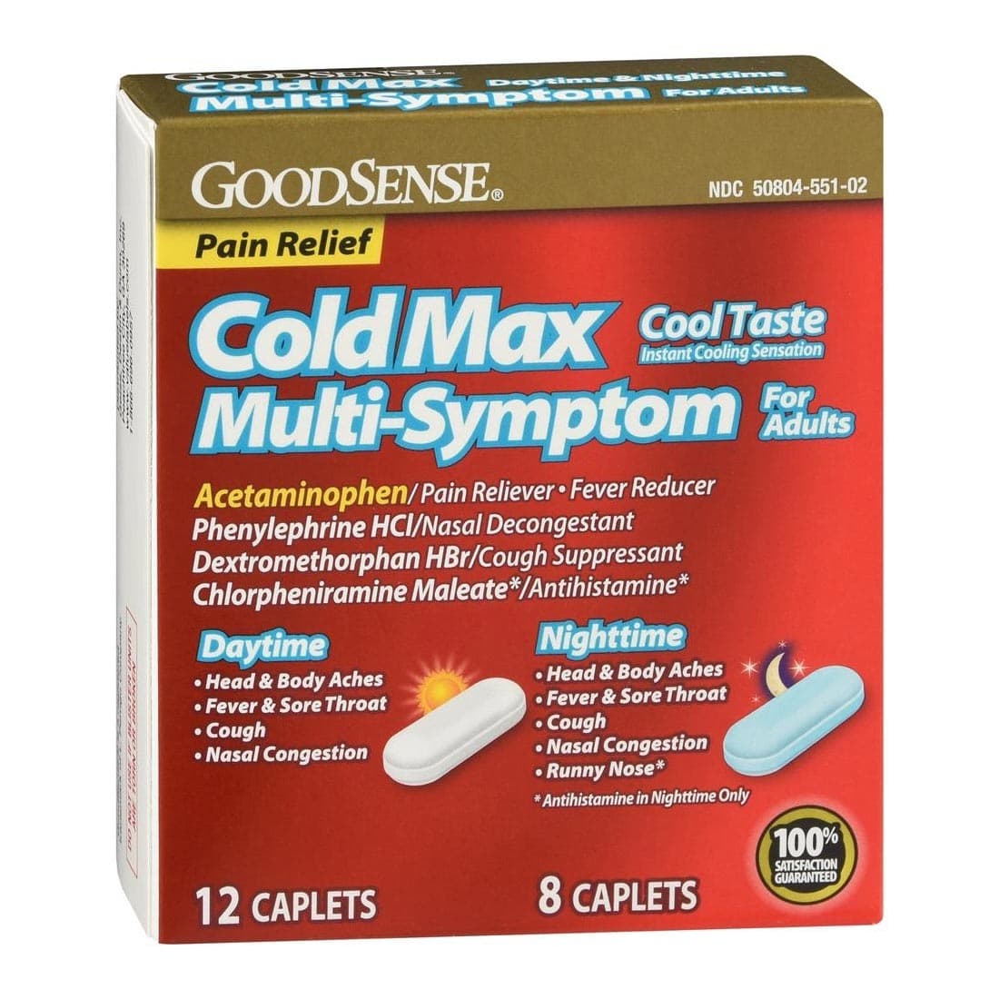 GoodSense ColdMax Multi-Symptom Daytime and Nightime Caplets - Box of 20 - Image 1