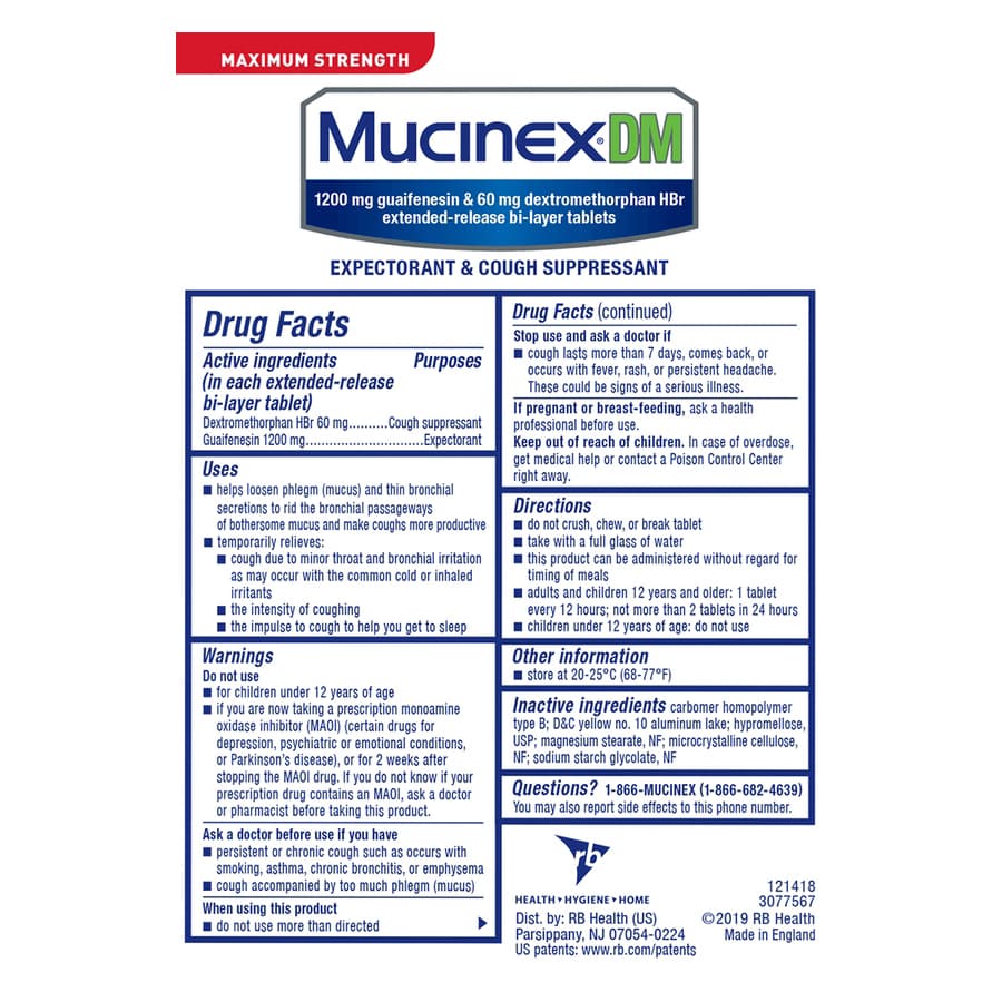 Mucinex DM Maximum Strength Extended-Release Bi-Layer Tablets - Image 4