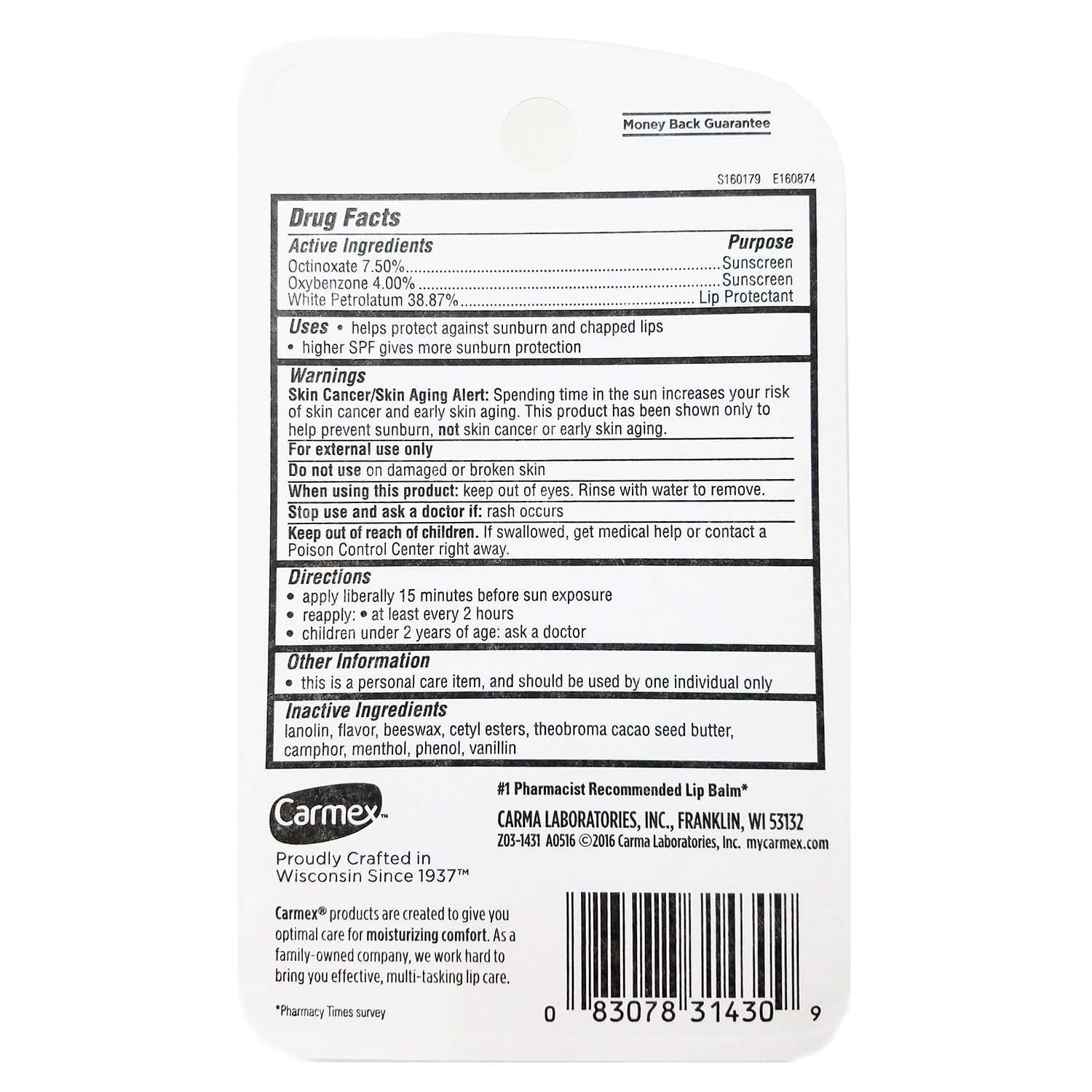 Carmex Lip Balm Original Flavor - Image 2