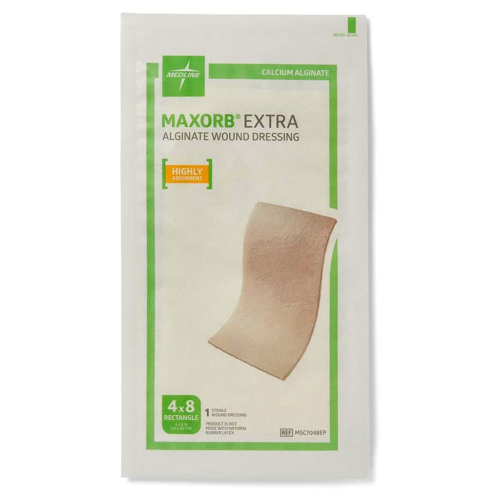 Maxorb Extra CMC-Alginate Wound Dressing, 4 x 8 Inch - Each - Image 1