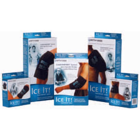 Ice It! MaxComfort System Cold Pack with Wrap, 4-1/2 x 8 Inch, Neck, Throat, Jaw-Head - Each - Image 1