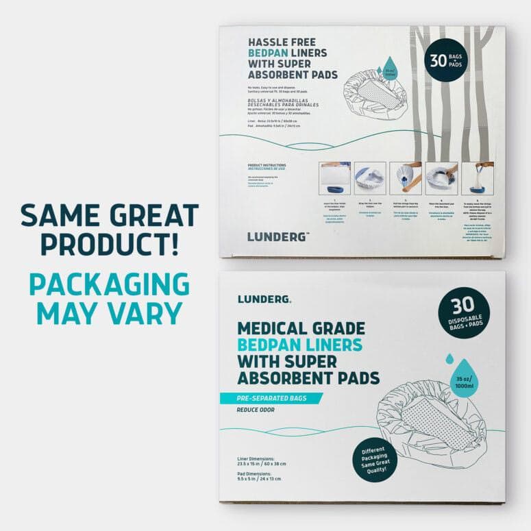 Lunderg Bedpan Liners with Super Absorbent Pads - Image 4