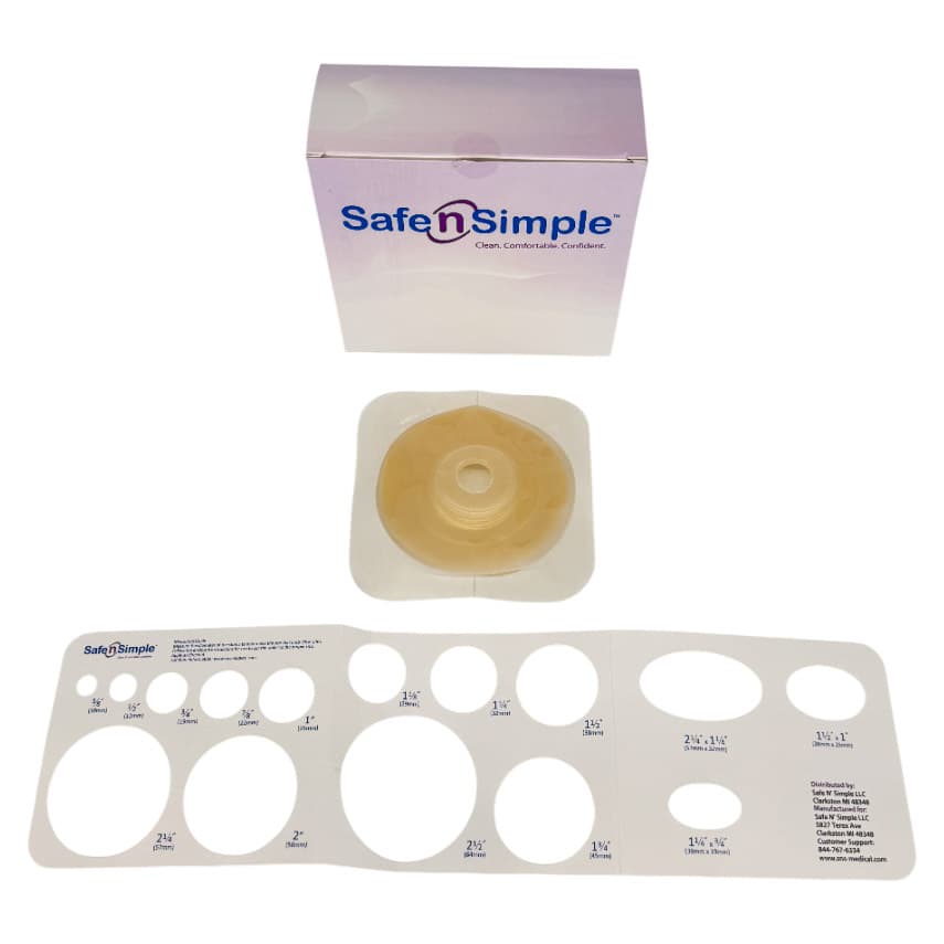 Safe N Simple 2-Piece Wafer, Pre-cut, 1-3/4" Flange - Box of 10 - Image 1