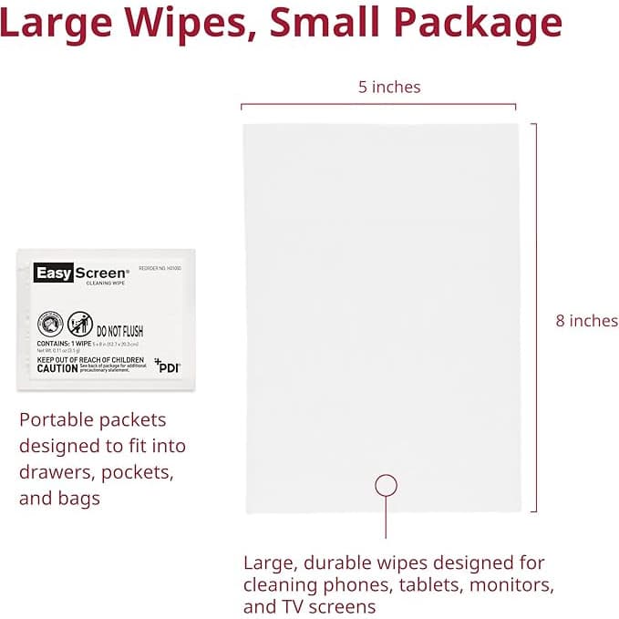 EasyScreen Screen Cleaning Wipe, 5 x 8 Inch - Image 3