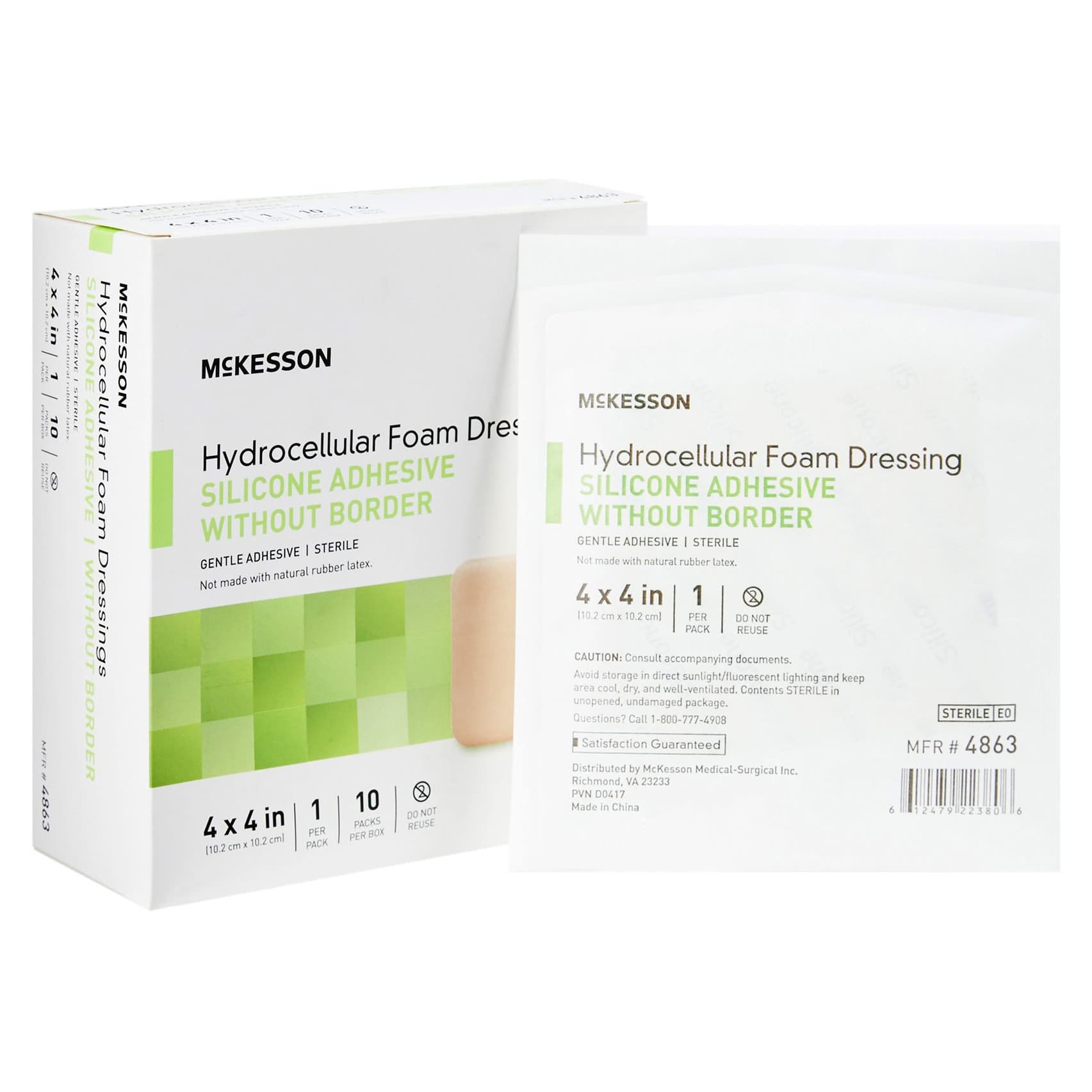 McKesson Hydrocellular Silicone Gel Adhesive Foam Dressings without Border - Image 2