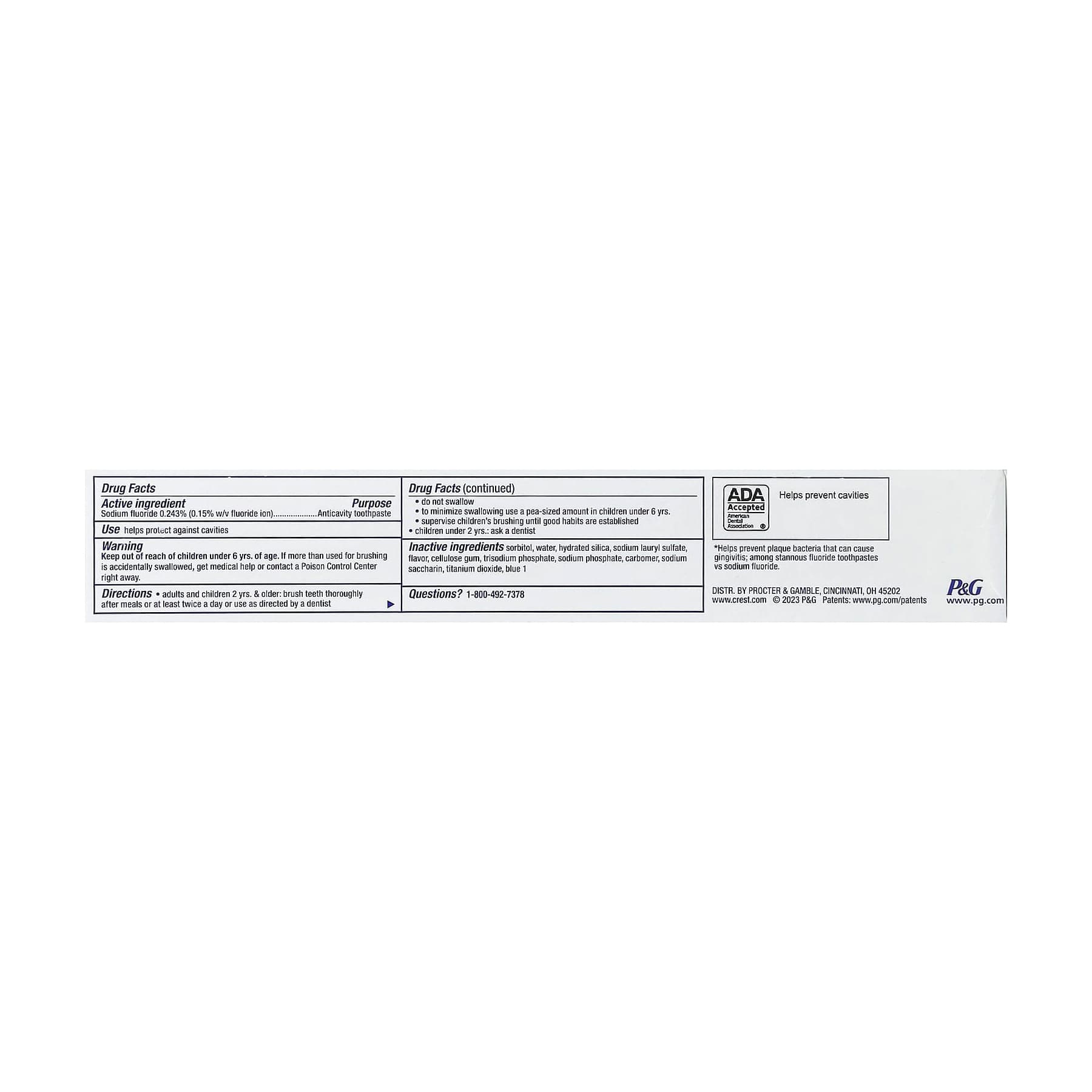 Crest Plus Cavity Protection Toothpaste, Regular, 5.7 oz - Each - Image 3