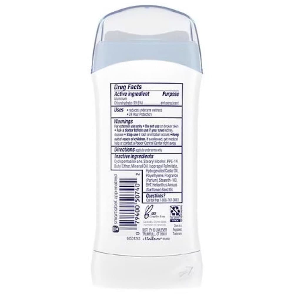 Dove Sensitive Skin Antiperspirant Deodorant, Unscented, 2.6 oz - Each - Image 3