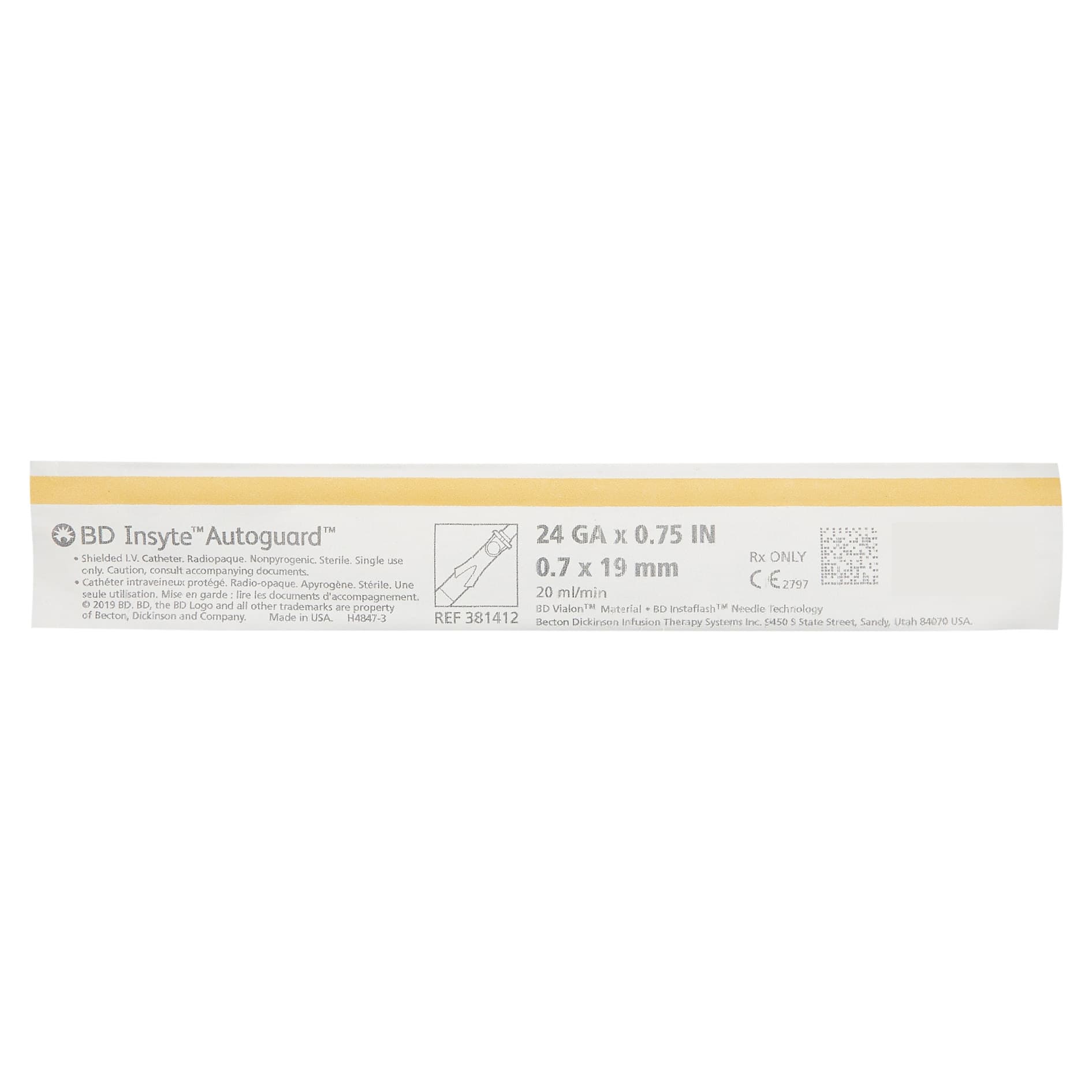 BD Insyte Autoguard Vialon Shielded Peripheral IV Catheter - Image 3