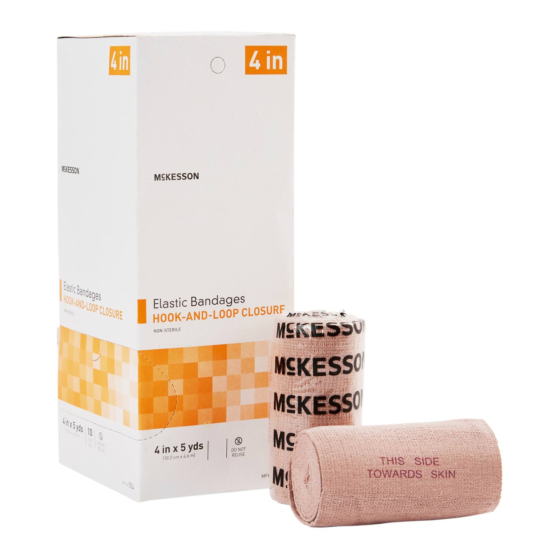 McKesson Elastic Bandage Tan NonSterile, 4 Inch x 5 Yard - Each - Image 1
