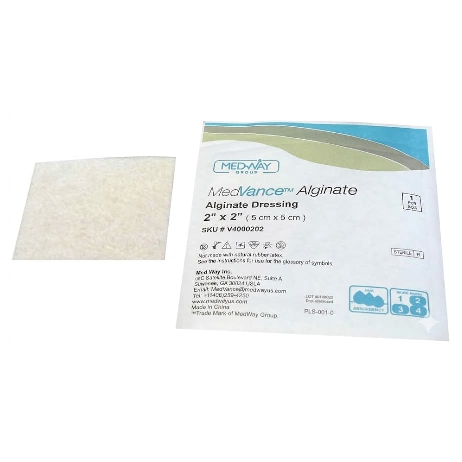 MedVance Calcium Alginate Dressing, 2 x 2 Inch - Each - Image 1