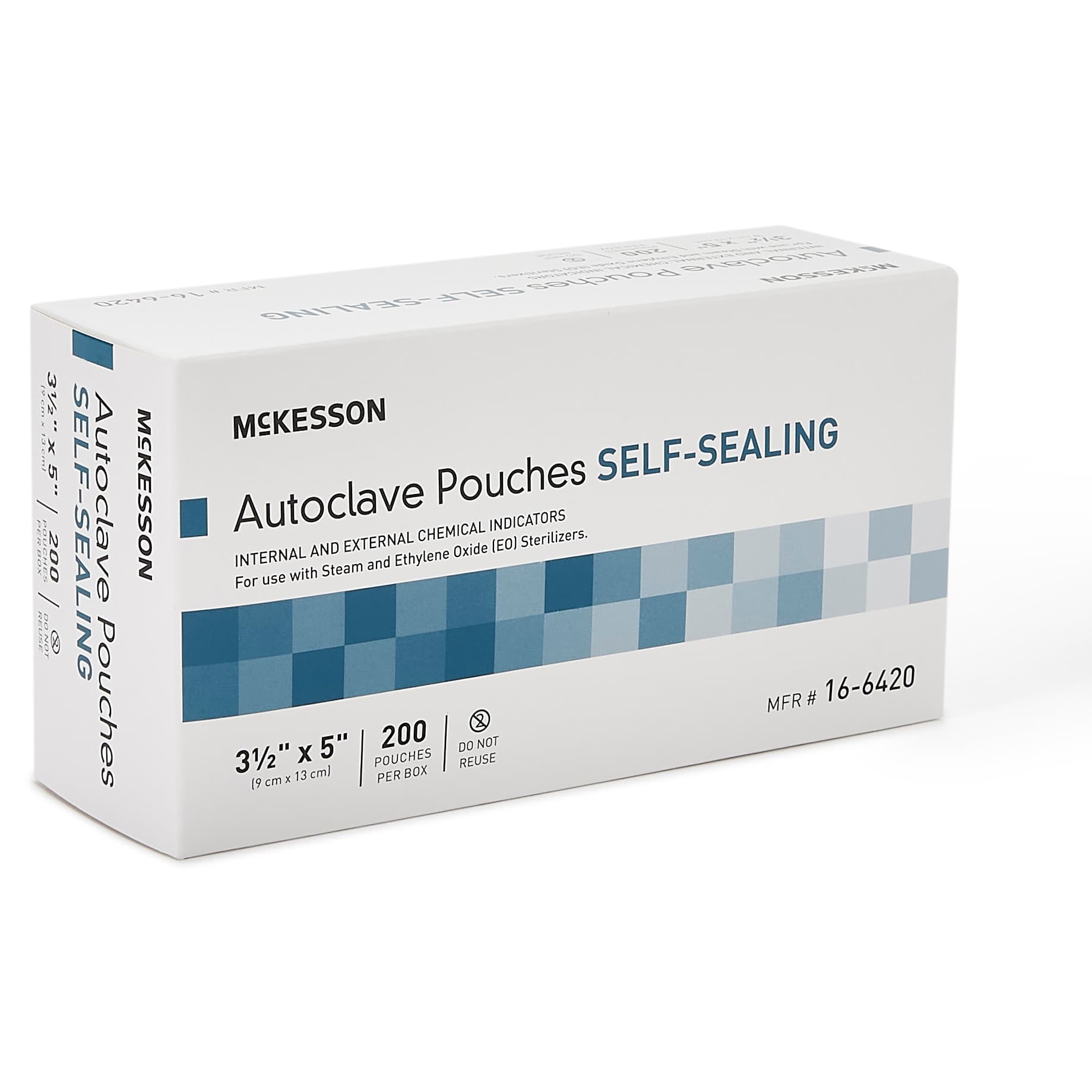 McKesson Sterilization Pouch Transparent, Blue-White - Image 3