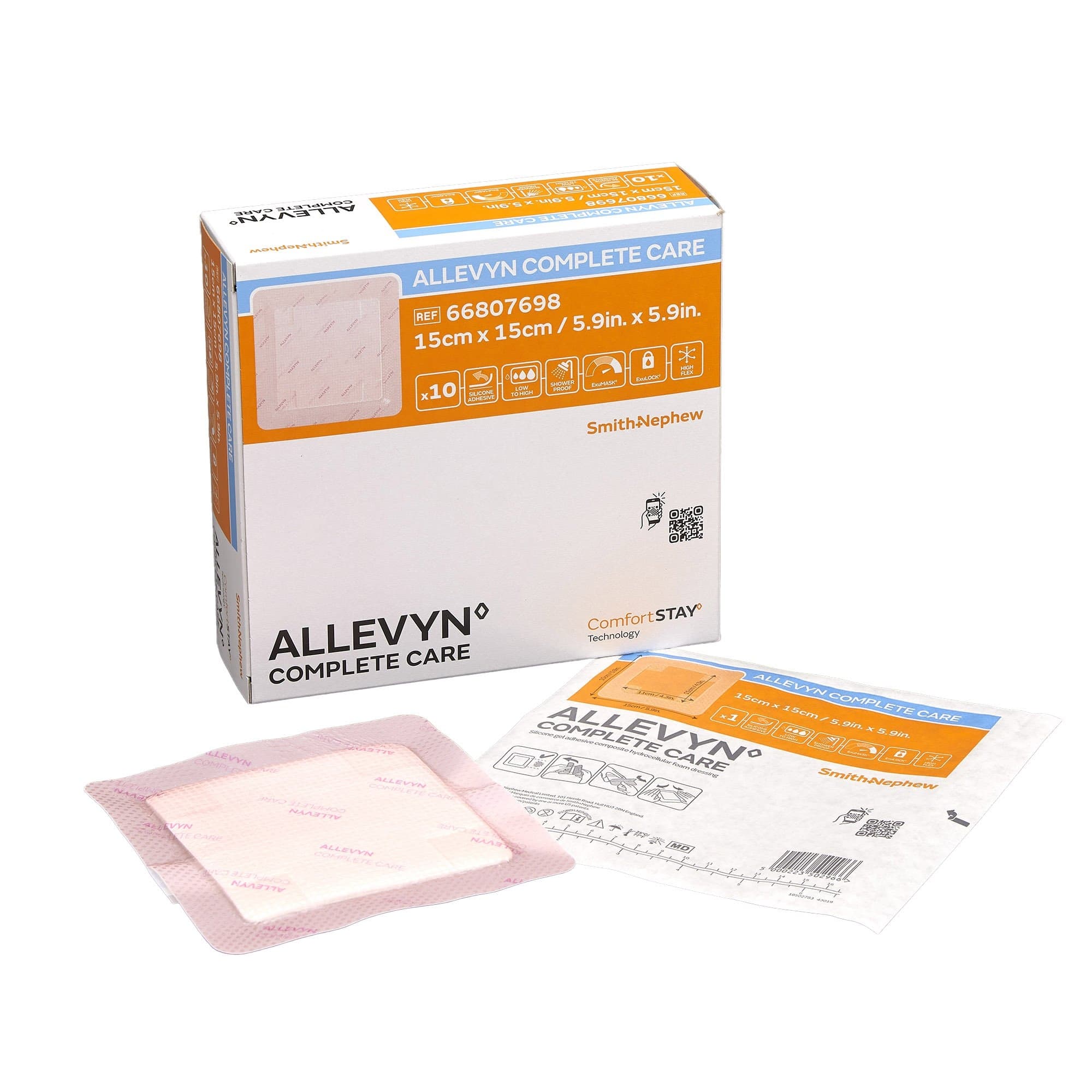 Allevyn Complete Care Foam Dressing, 6 x 6 Inch - Case of 60 - Image 1