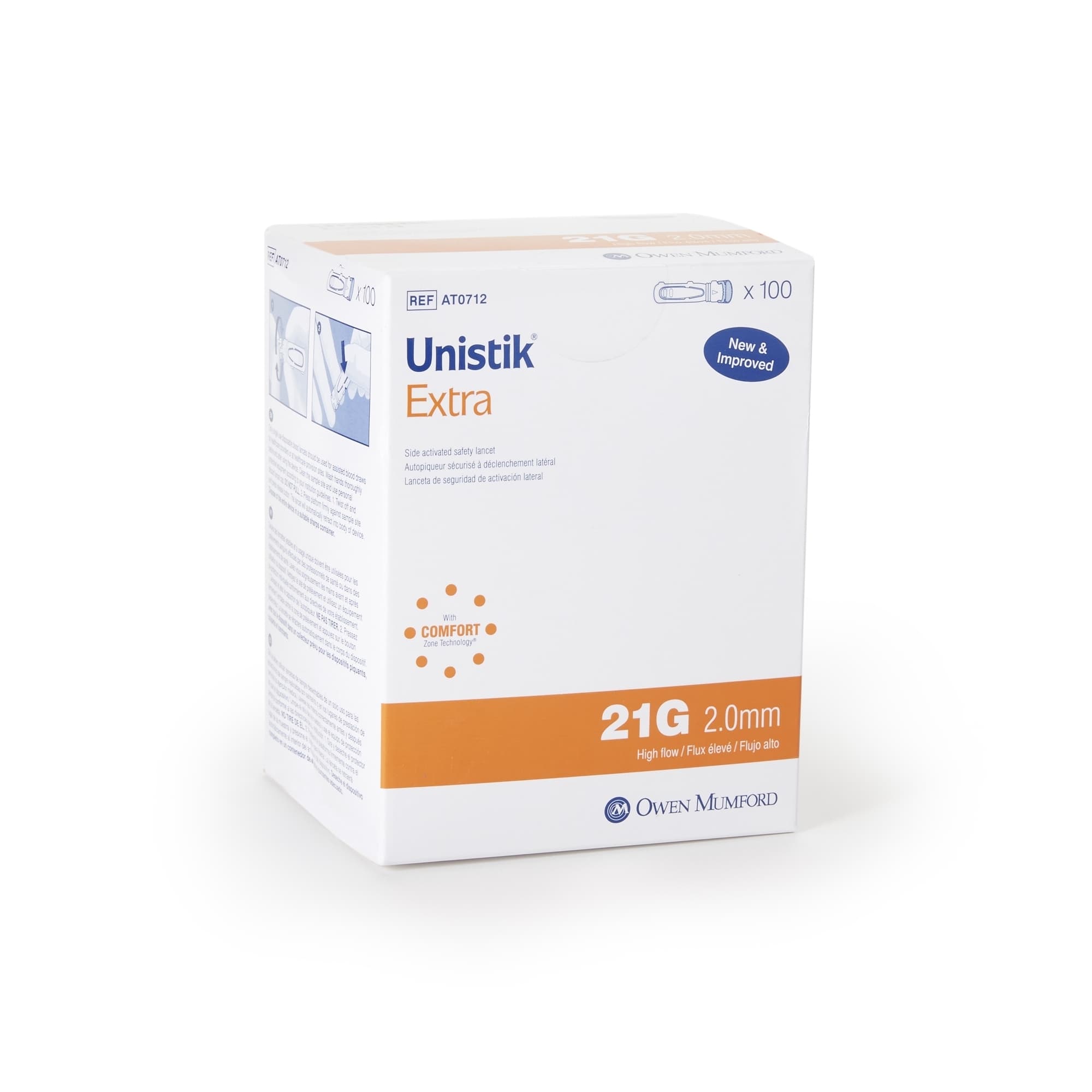 Unistik 2 Safety Lancet With Push Button Activation - Image 2