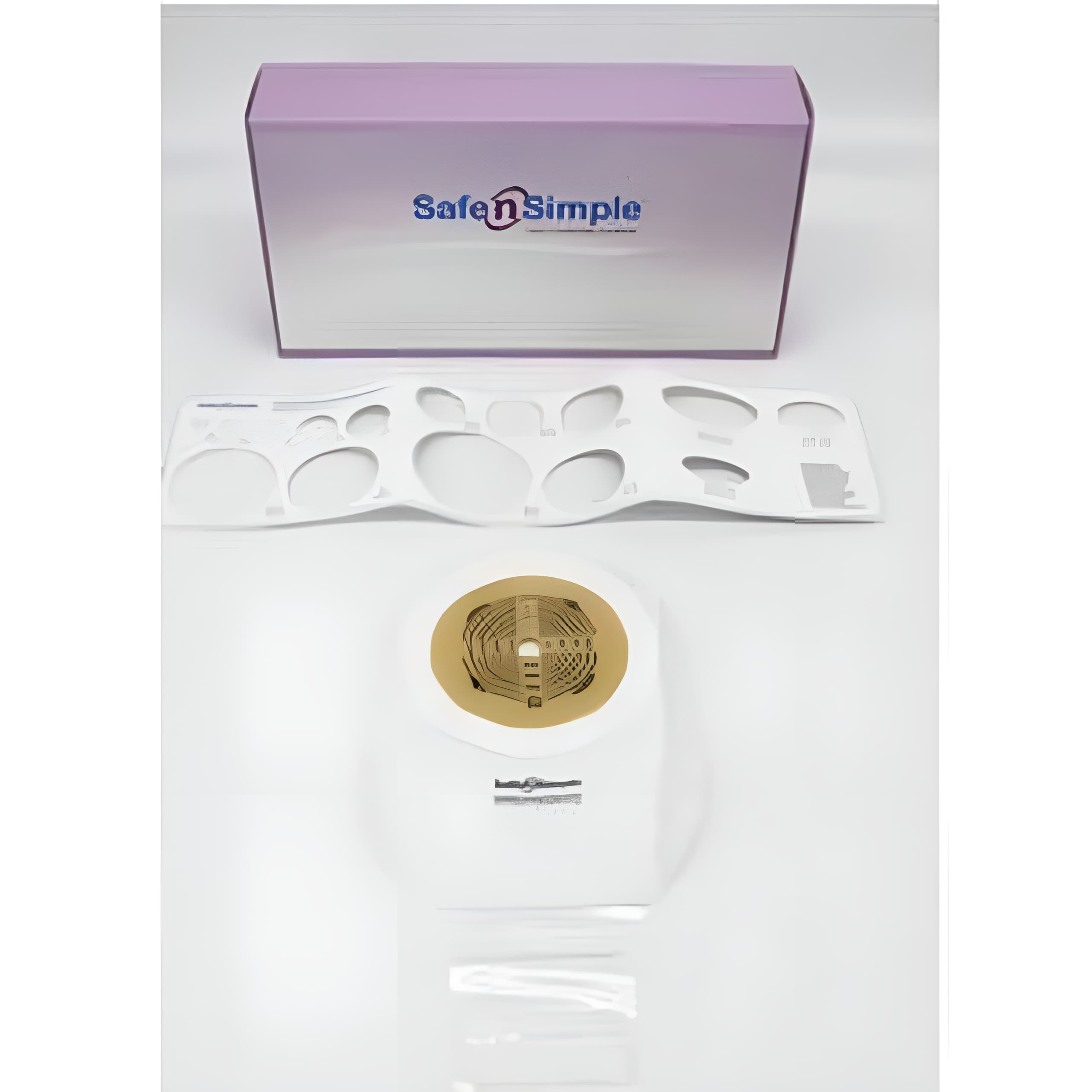 Safe N Simple 9" 1-Piece Standard Wear Cut-to-Fit Drainable Ostomy Pouches without Tape Collar - Case of 80 - Image 1