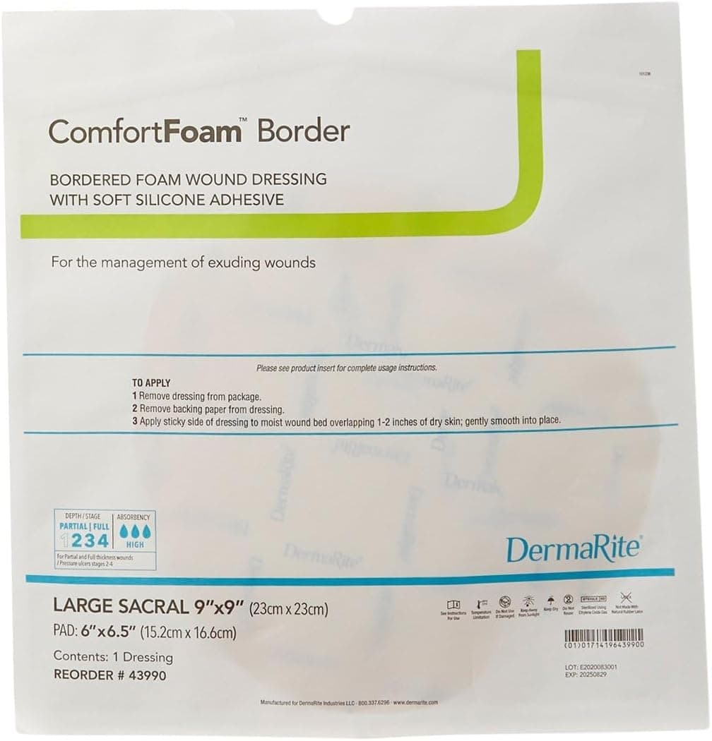 ComfortFoam Border Self-adherent Silicone Foam Dressing with Border - Image 6