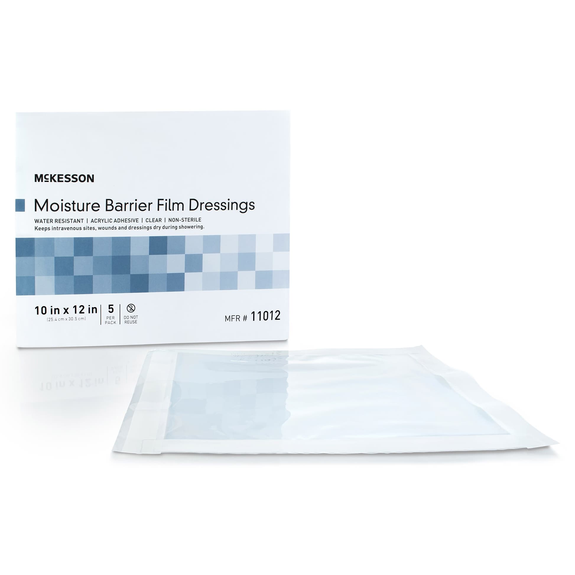 McKesson Wound Protector Clear Disposable, 10 x 12 Inch, Large - Case of 250 - Image 1