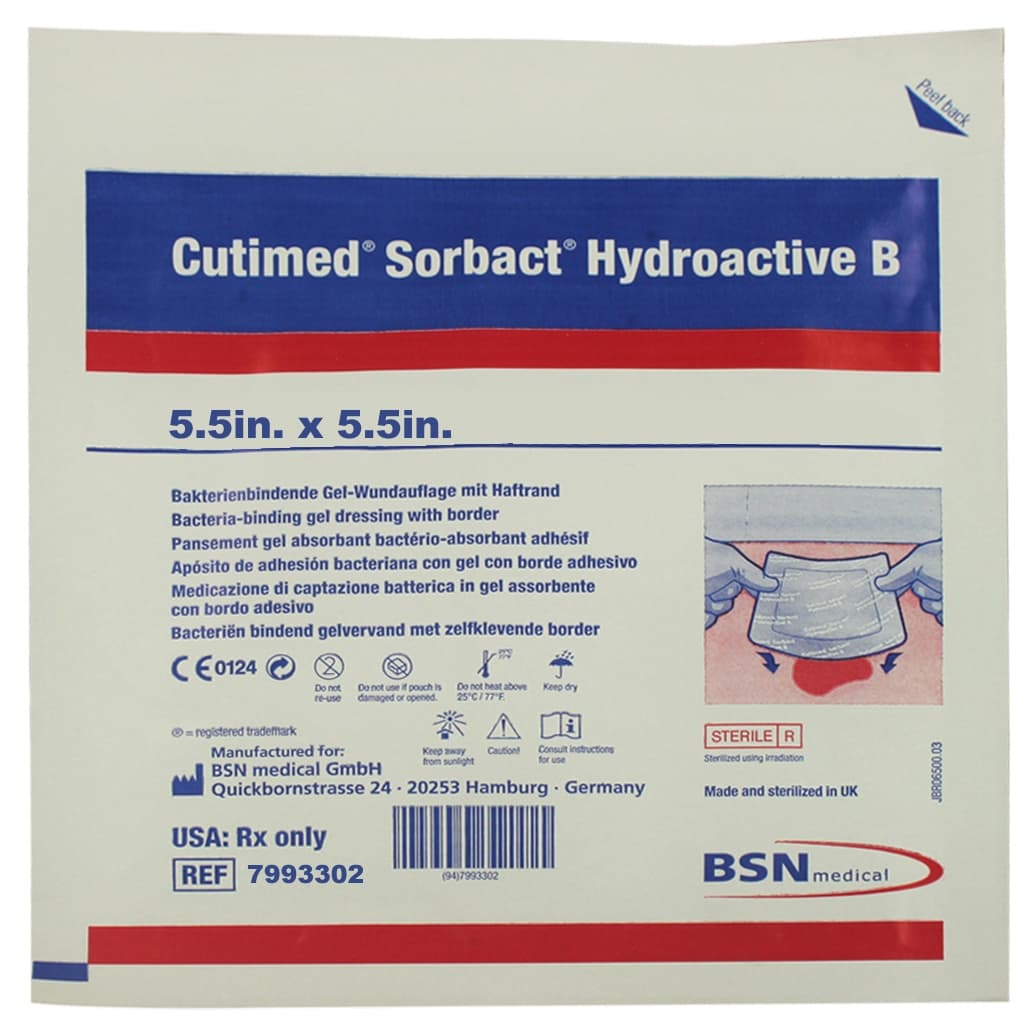Cutimed Sorbact Hydroactive B Dressing, 5.5 x 5.5 Inch - Each - Image 1