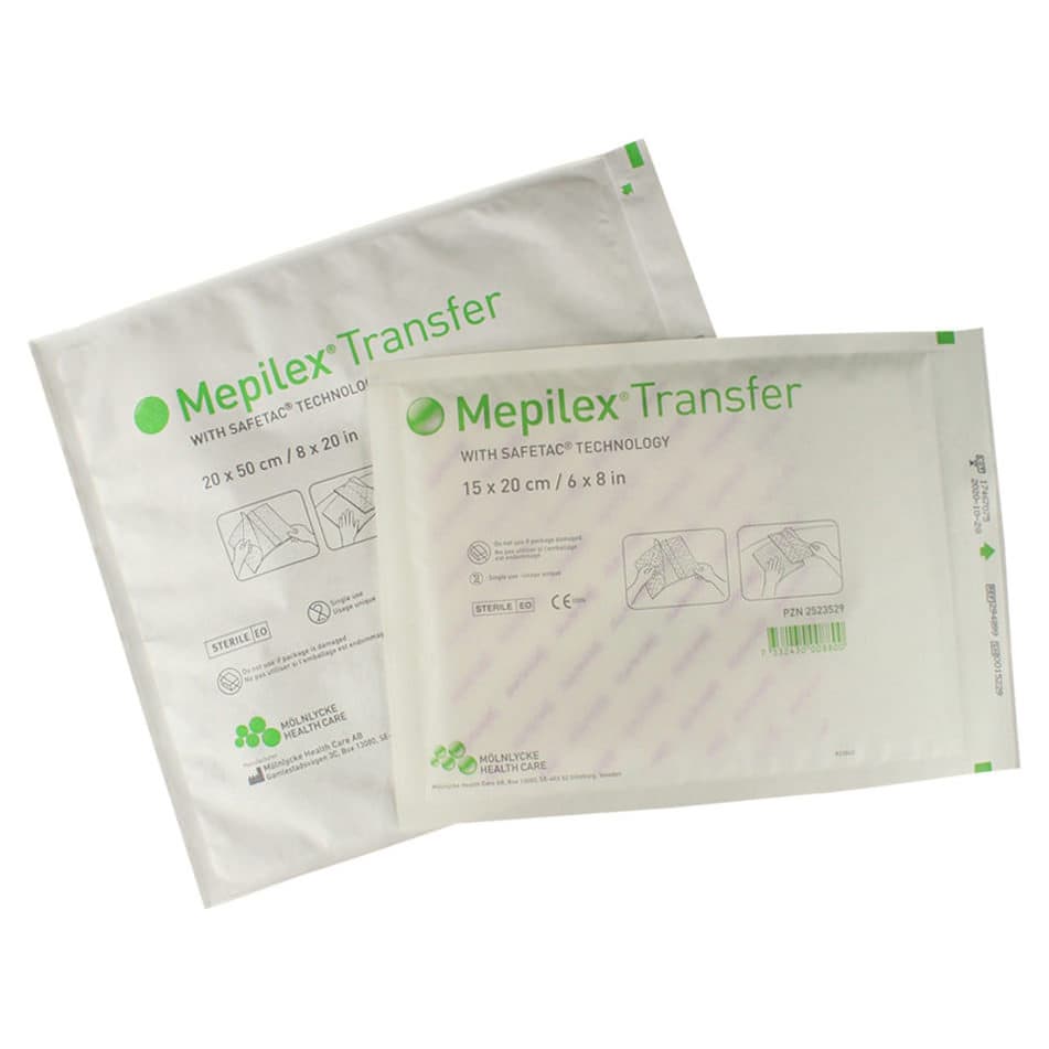 Mepilex Transfer Non Border Silicone Adhesive Foam Dressing - Image 1
