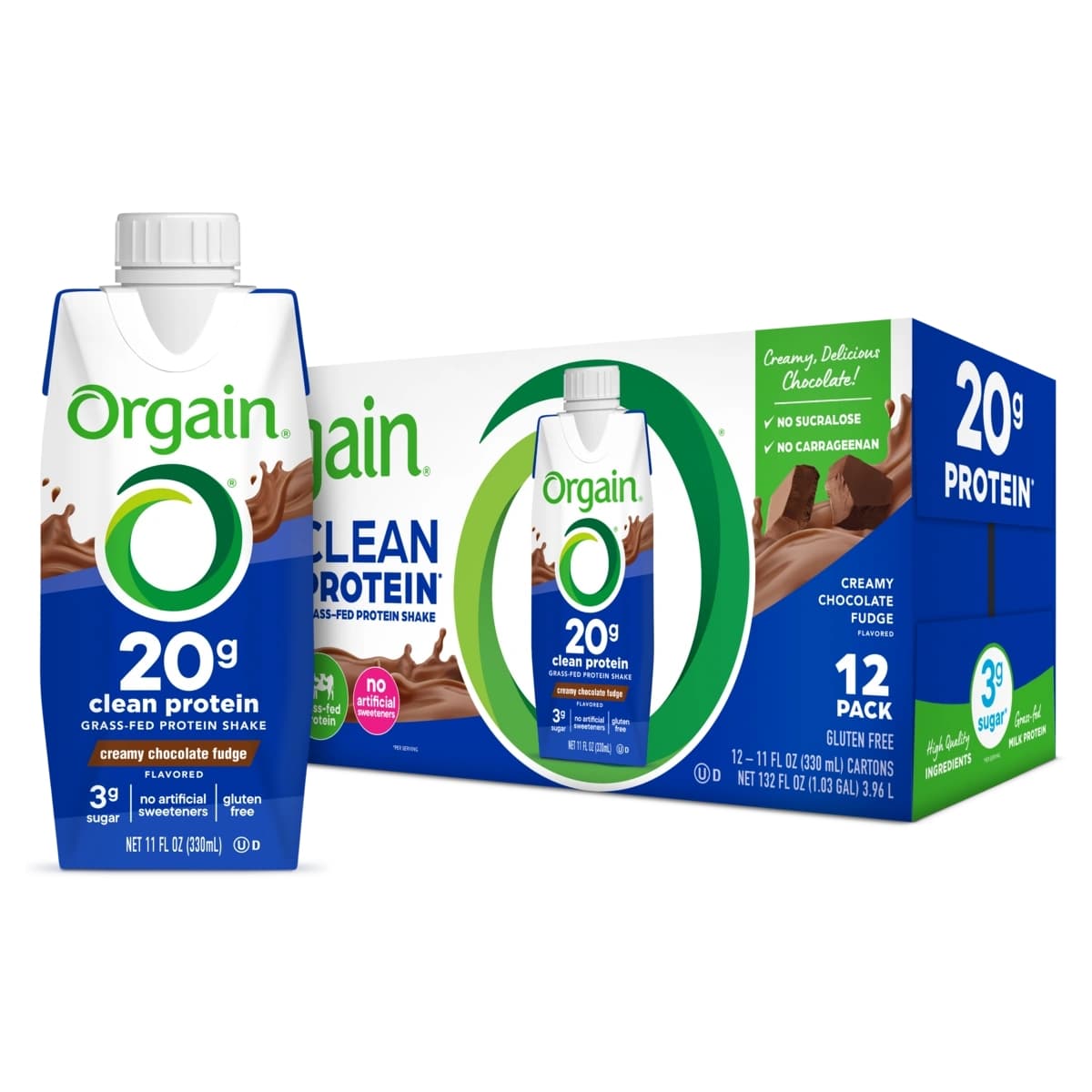 Orgain 20g Clean Grass-Fed Protein Shake - Image 1