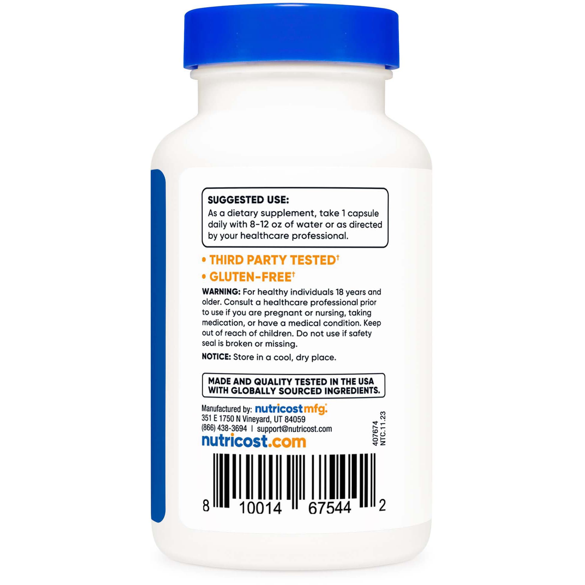 Nutricost Vitamin B2 Riboflavin Capsules, 400 mg - Bottle of 120 - Image 1