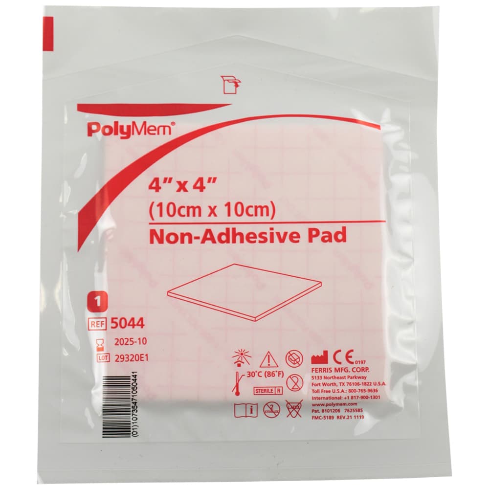 Polymem Non-Adhesive Foam Pad Dressing, 4 x 4 Inch - Each - Image 1