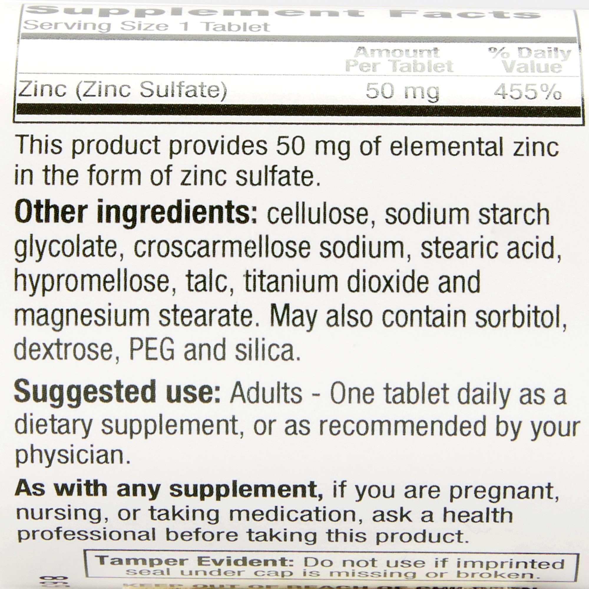 Geri-Care Zinc Sulfate Mineral Supplement Tablet, 50 mg - Image 2