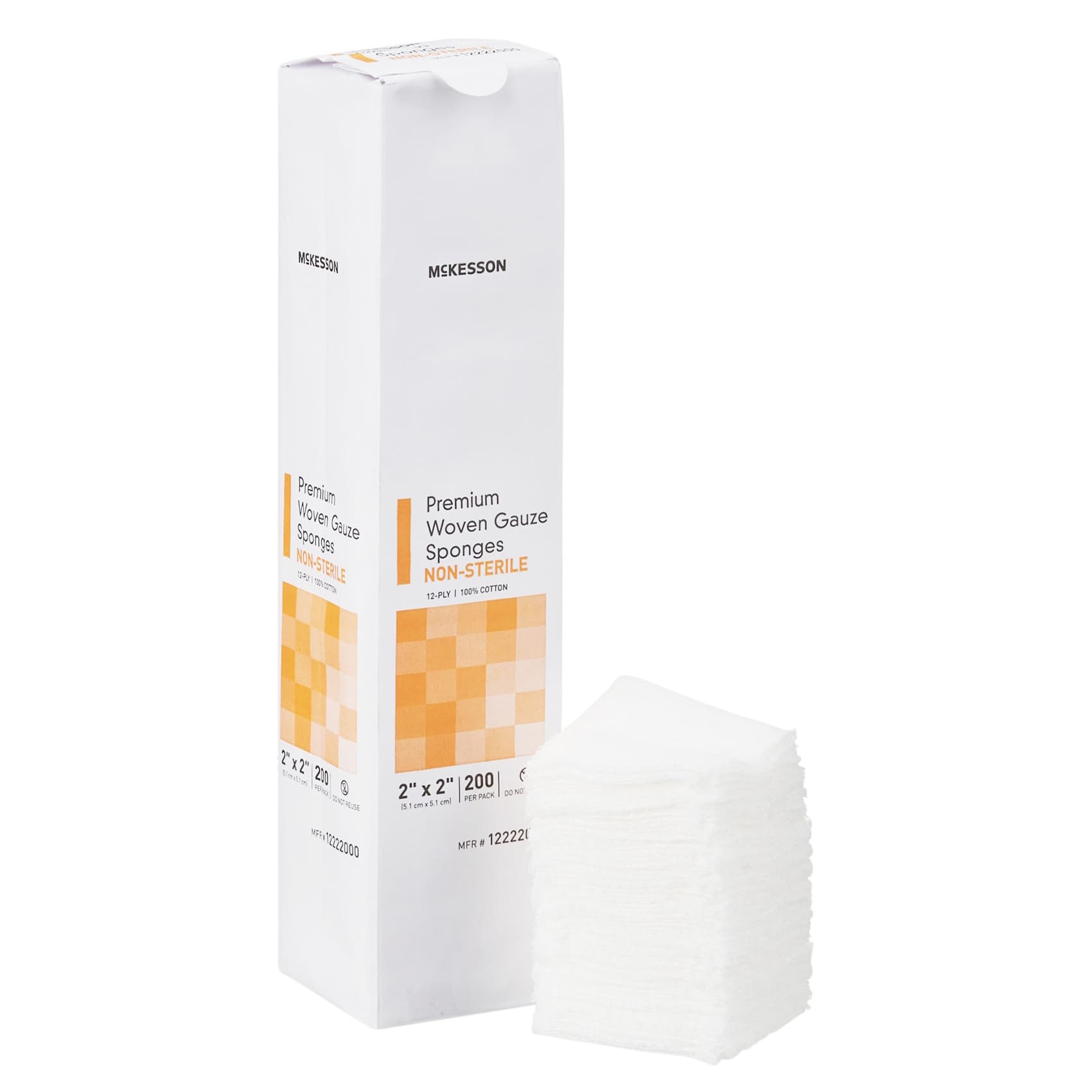 McKesson Gauze Sponge White Square NonSterile - Image 1