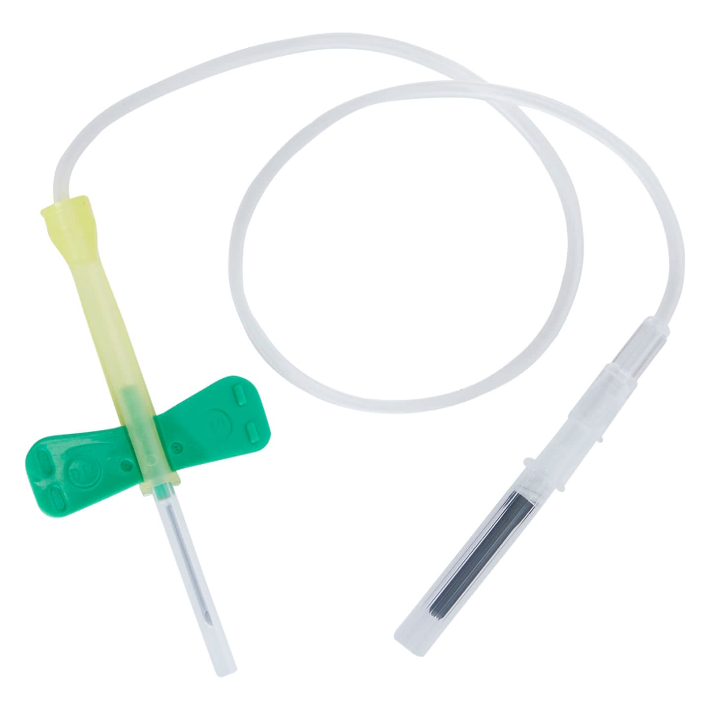 McKesson Prevent G Blood Collection Set, Winged, Green, 21 Gauge, 12 Inch Tubing - Box of 50 - Image 1