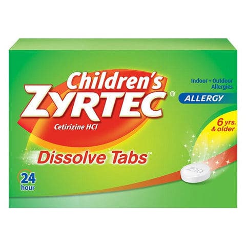 Johnson & Johnson Children's Zyrtec Allergy Dissolve Tablet, Citrus, 12 count - Each - Image 1