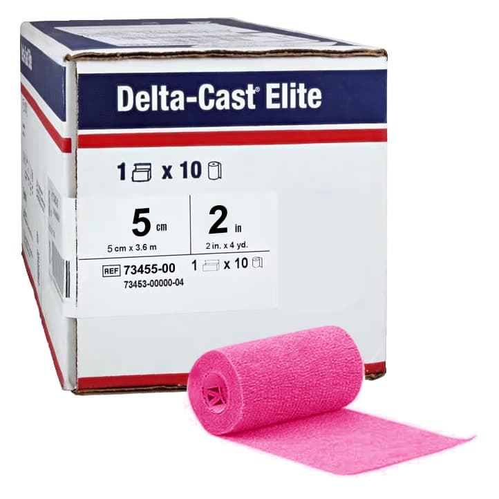 Delta-Cast Elite Polyester Cast Tape, Pink, 2 Inch x 12 Feet - Box of 10 - Image 1